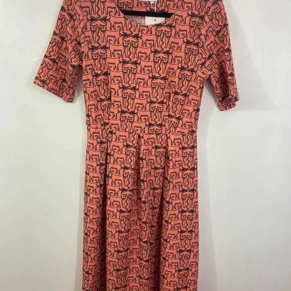 Compania Fantastica Dress NWT Cats Fish M ModCloth Novelty Print Fit and Flare - Picture 2 of 13